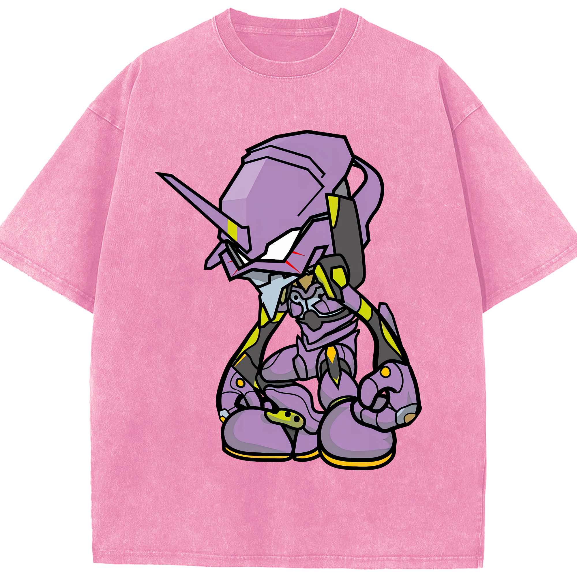（画像用） EVA 新世紀エヴァンゲリオン 綿100% ヴィンテージ風 半袖Tシャツ（フロントプリント）